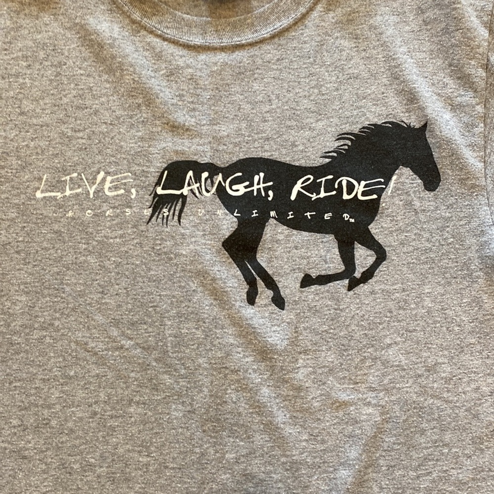 LIVE, LAUGH, RIDE TEE SIZE SMALL - Picture 3 of 3